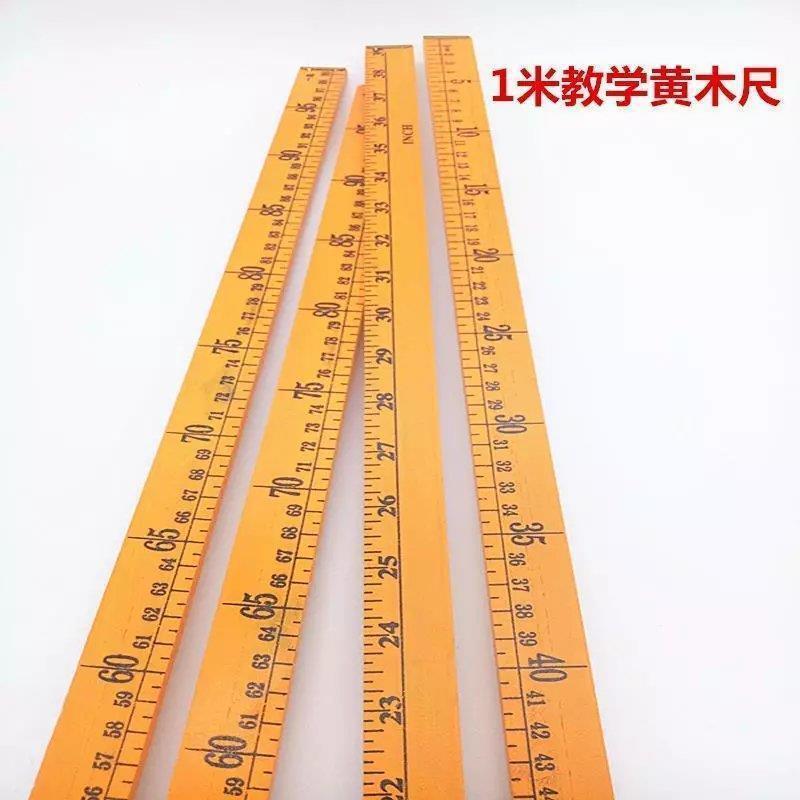 1 meter wooden ruler meter ruler solid wood teaching ruler clothing measuring ruler household wooden ruler tailor measuring cloth ruler
