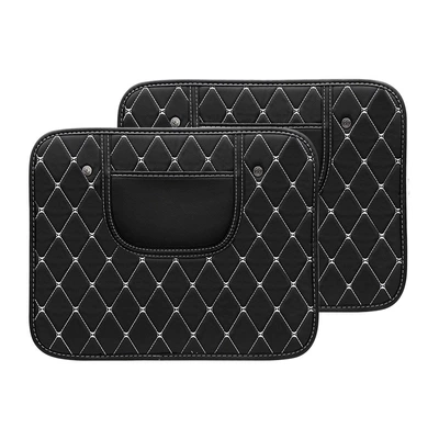 Car Seat Back Anti-Kick Pad, Chair back anti-kick pad - black-1-pair