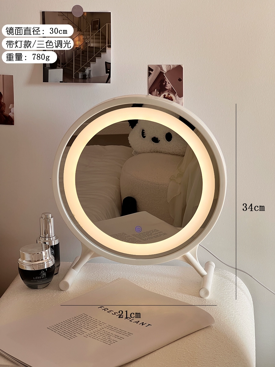 Столик с умным LED-подсветлением для студентов, зеркало