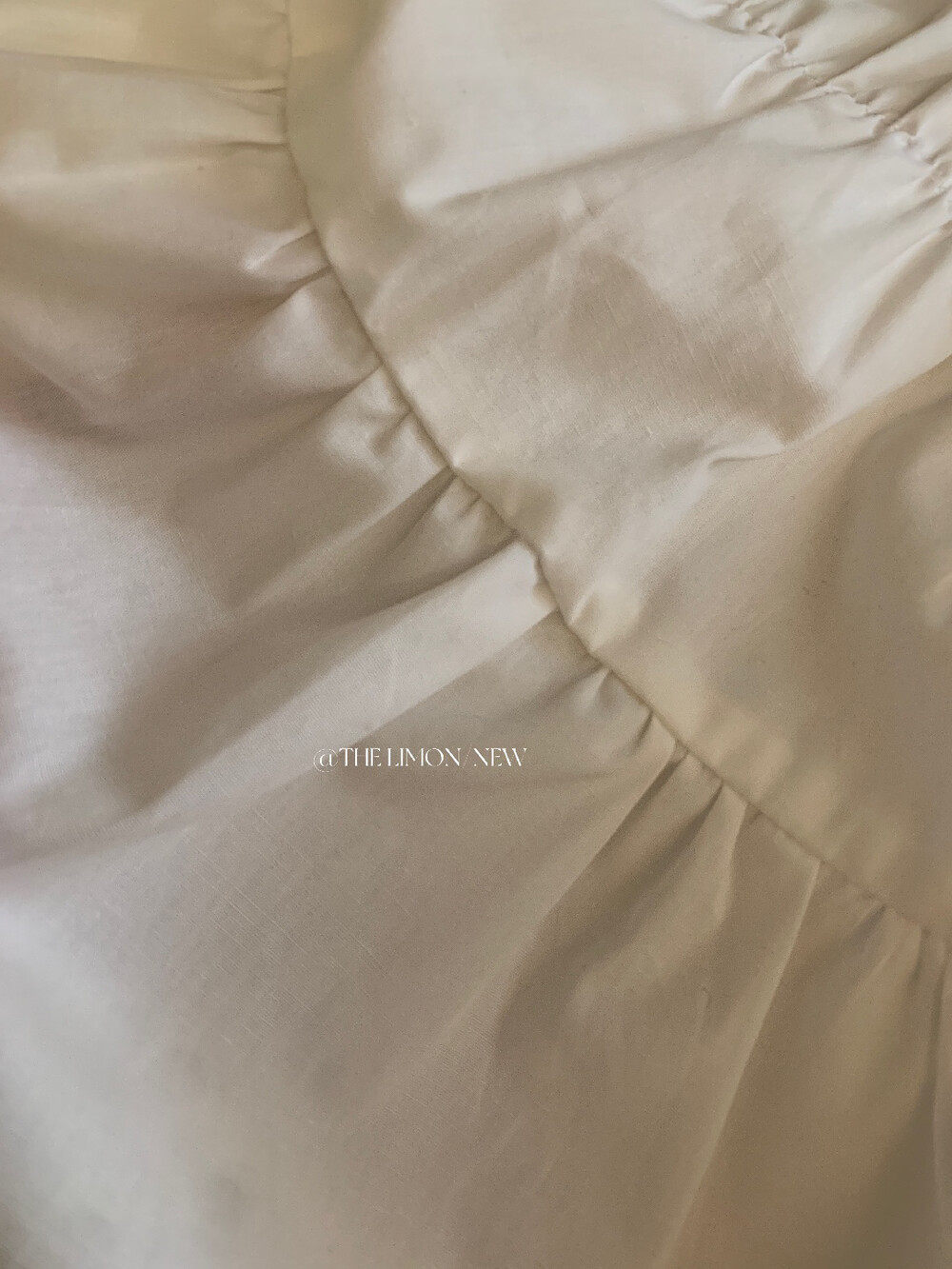 Áo thun nữ cổ tròn tay phồng xếp ly nhún chun — Xanh đen, màu hồng, màu trắng, màu vàng chi tiết 25