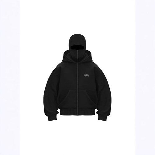 2025 Spring and Autumn Men and Women's Hooded Sweatshirts with Personalized Street Style Double Hat Unique Design Sensory Hooded Sweatshirt Outerwear
