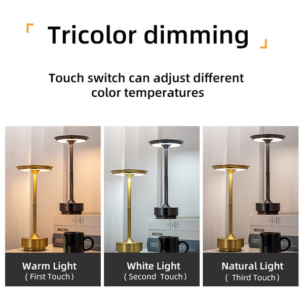 LED modern and minimalistic table lamp for bed