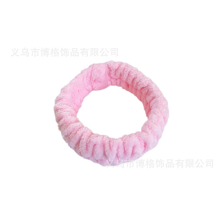 [Suministro especial transfronterizo] Correa para el cabello con cordón de franela europea y americana Correa para el cabello semiacabado de muñeca de felpa de color sólido monocromo