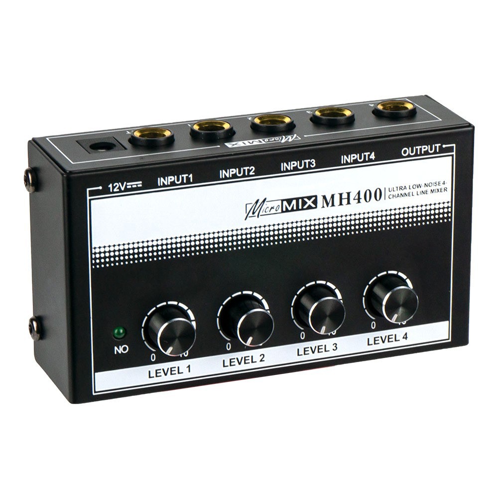 Mezclador Amplificador de Audio de 4 Canales MH400 para Micrófono e Instrumentos