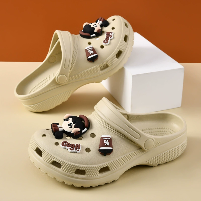 Оптовые кросс-звезды Crocs женские обувь на средней каблуке утолщенная подошва, пляжная обувь с мягкой подошвой, тапочки для носки