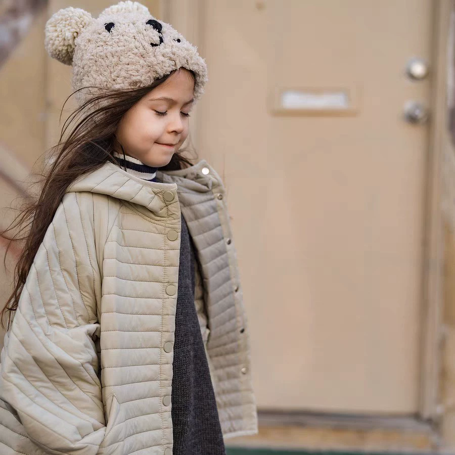 Милый медведь шерстяная шапка женская осень-зима