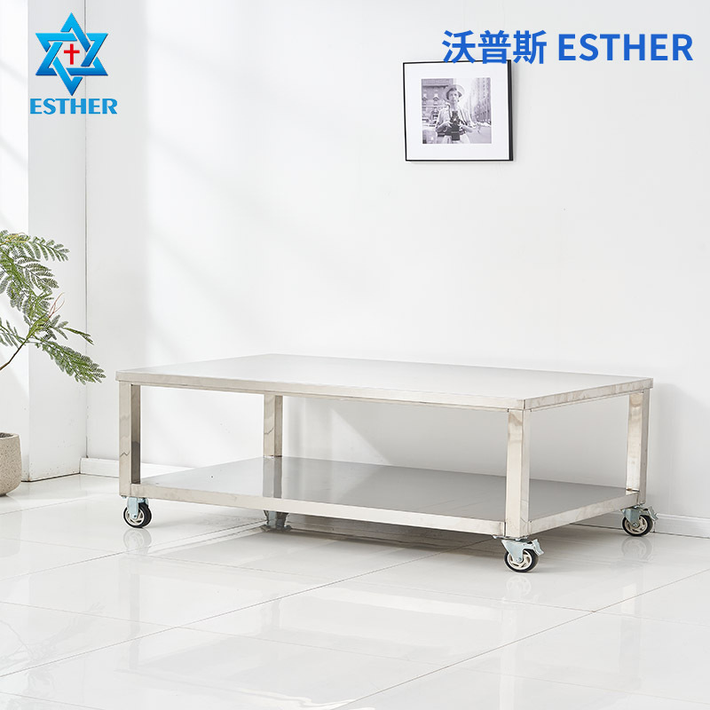 双层不锈钢打包台 商用重型操作台工厂流水线钳工台304不锈钢桌子