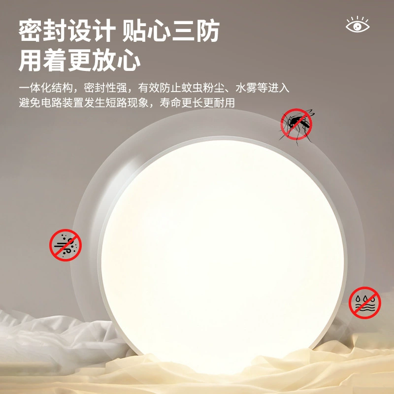 LED потолочный светильник, бережное для глаз, водонепроницаемый и влагозащищенный, белый свет, варианты 23–46 см