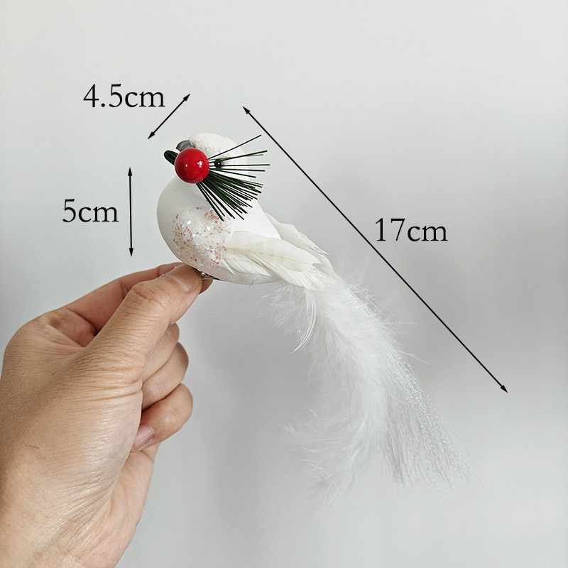 White bird simulation, decorations, art decoration, 17cm 4