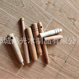 源头厂家实木手柄刀柄锤柄锅柄刷子柄家具腿五金配件通孔木柄