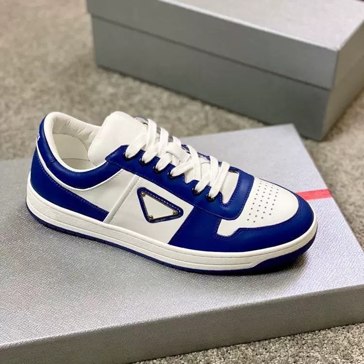 Мужские модные повседневные кроссовки из натуральной кожи, белые, люкс, с треугольным логотипом, спортивная обувь