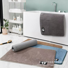 跨境直毛绒进门卧室地毯厨房防滑地垫浴室卫生间吸水耐脏脚垫垫子