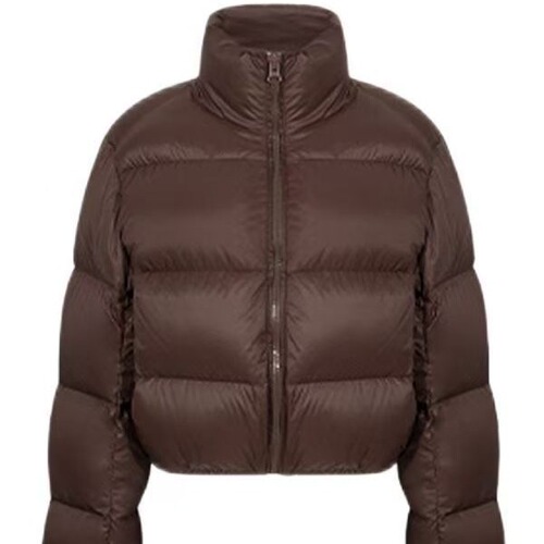 Women's stylish fashion cotton puffer jacket, autumn and winter high-end small silhouette bread coat, pure color short sleeve outerwear