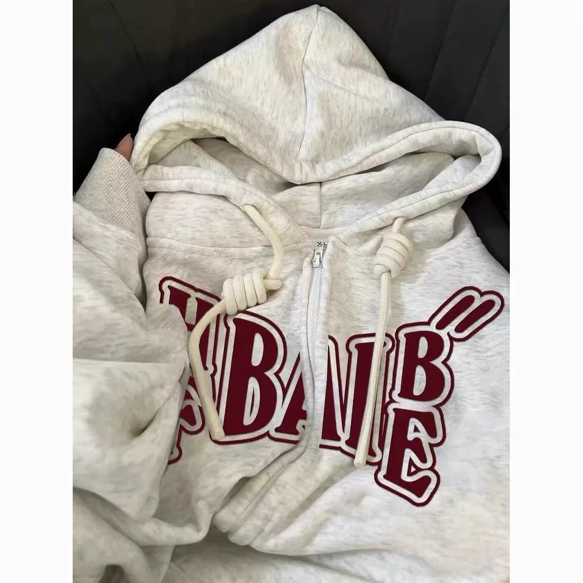 YALUOSHI свитер с капюшоном женский 2024 осень и зима oversize свободная ленивая плюшевая толстая куртка