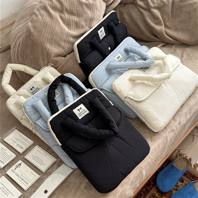 Japan and South Korea Yan Value Han Feng ins Cute Niche Portable Large Capacity Computer Bag Women's 11 14 "Notebook Storage Bag