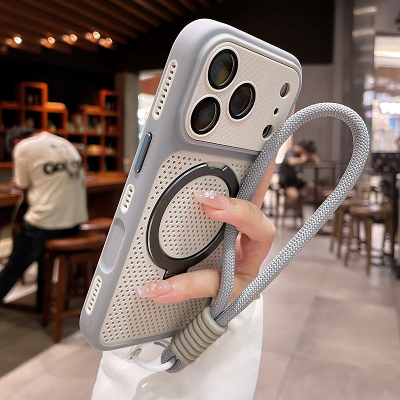 Funda Magnética con Soporte y Disipación de Calor de PC Anticaídas para iPhone 16 17 18 Pro