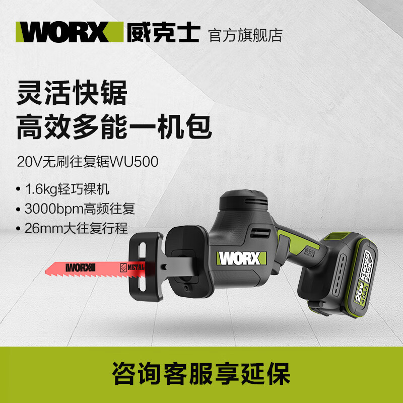 WIX 20V sin escobillas sierra recíproca de litio WU500 sierra de sabre sierra eléctrica recargable sierra de madera WU500.9