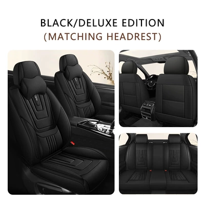 Cushion, Fully Enclosed Seat Cover, Four Seasons Pad - mysterious-black-five-seater-ergonomic-comfort-edition-1