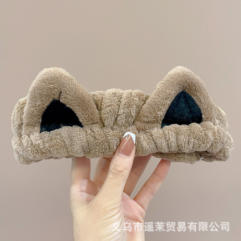 曲奇饼干洗脸发箍女2025新款毛绒压发头箍可爱发卡子防滑发捆头饰|undefined