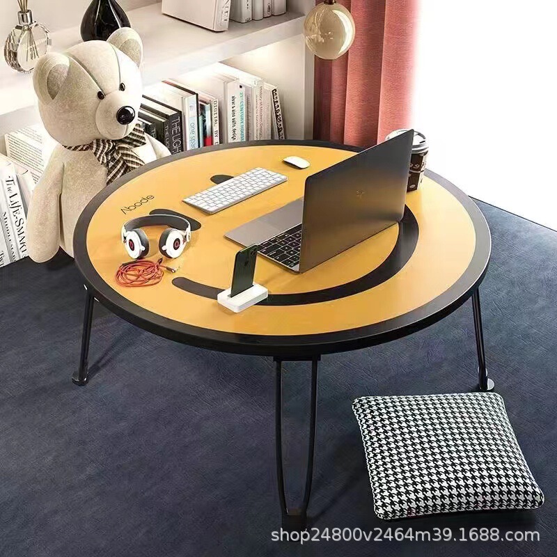 折り畳み可能な小さなテーブルのベッドの上のコンピュータテーブルの家庭用の小さな円卓の窓の小さなお茶のバルコニーの寝室|undefined