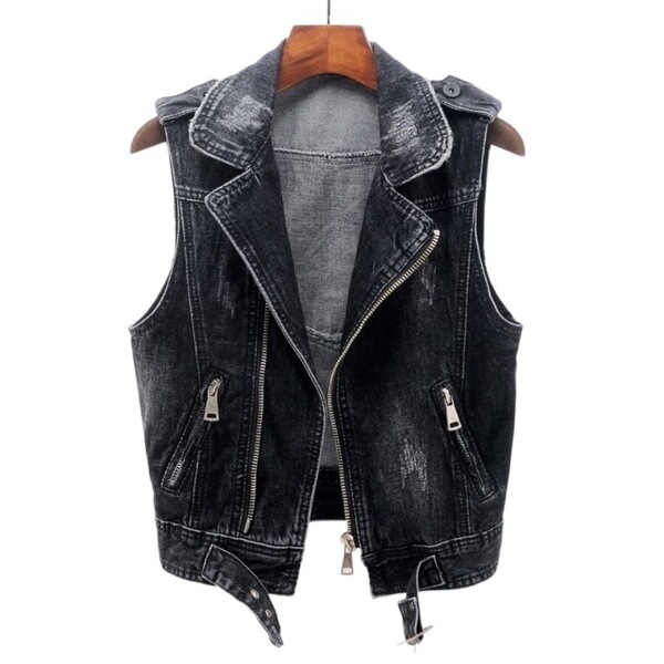Denim autumn vest