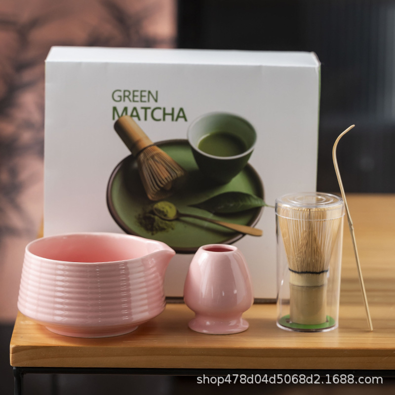 陶磁抹茶茶碗日本式抹茶用セット茶竹抹茶ブラシ百本立宋代茶道ギフトボックス|undefined