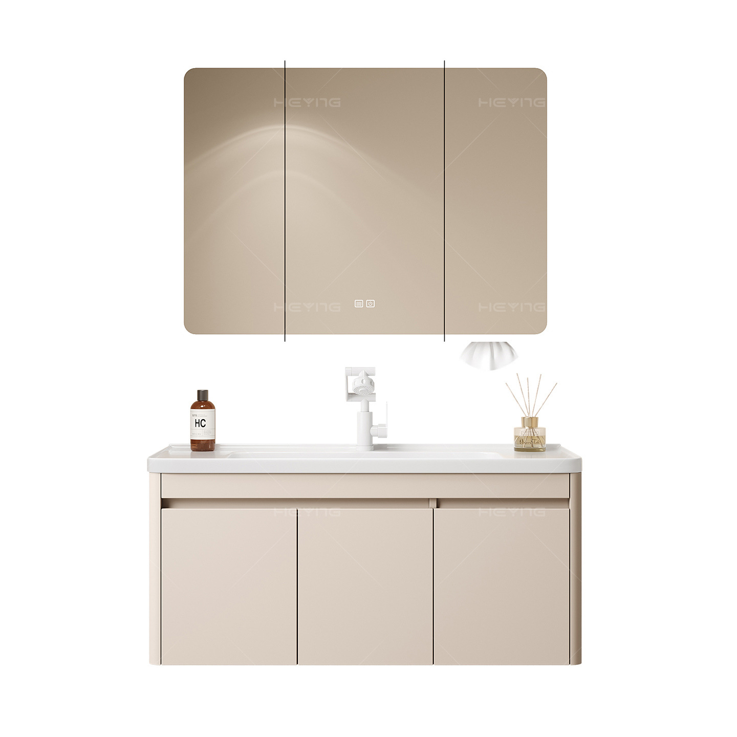 Gabinete de baño de aire de crema de aluminio grueso panal de baño gabinete cerámica una bañera de baño lavabo doméstico lavabo