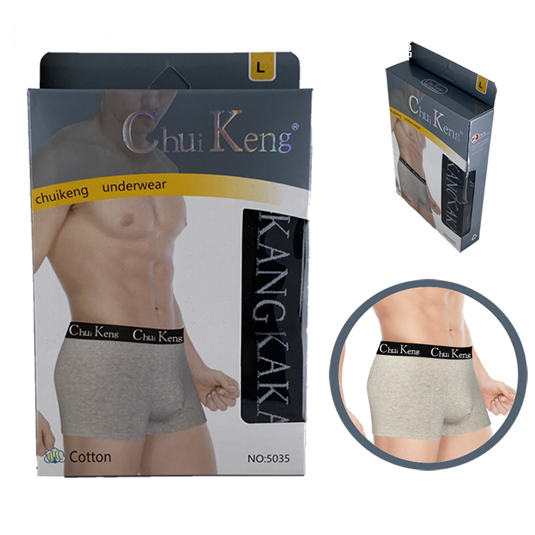 Ropa interior de los hombres 2 pack caja Chuikeng serie circulación al por mayor centro comercial supermercado modal Boxer shorts