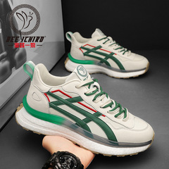 《蜜蜂一狼》品牌男鞋情侶款爆米花運動鞋春夏透氣布面休閒老爹鞋