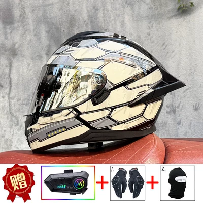 Motosiklet kaskı (dəbilqə) – Helmet, Safety Helmet for Men and - interstellar-aurora-silver-night-vision-y10-soft-microphone-includes-clear-lens-s