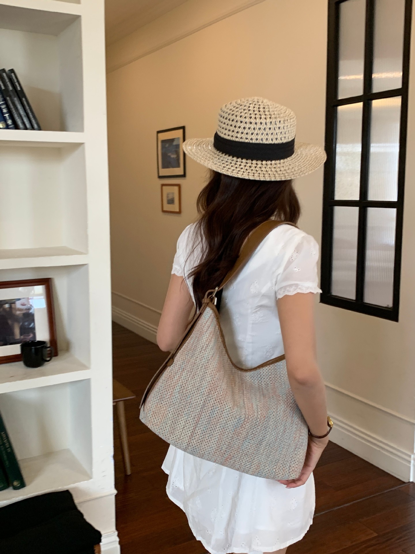 Woven Slouchy Large Zip Crossbody Bag 16