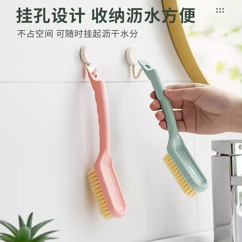 Household Long-Handled Shoe Brush, Hangable Plastic Shoe Cleaning Brush, Multi-Functional Plain Cleaning Brush That Does Not Damage Shoes, Soft-Bristled Cleaning Brush