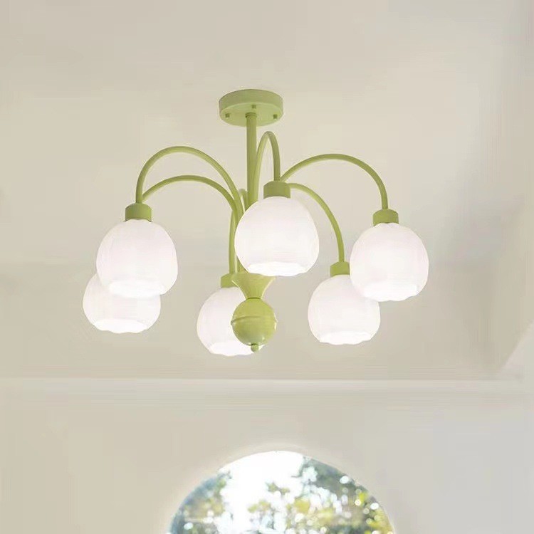 輕法式奶油風客廳吊燈溫馨浪漫玻璃網紅創意法式民宿餐廳書房臥室