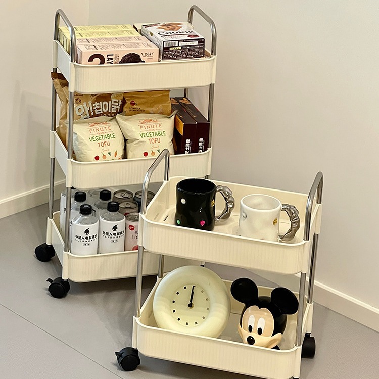 Estante de almacenamiento de carrito doméstico cocina piso de piso dormitorio snack multicapa baño móvil almacenamiento de almacenamiento de inodoro