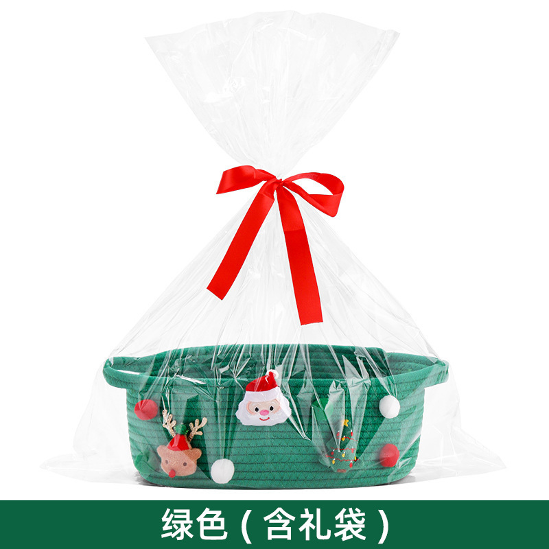 国境を越えたクリスマスギフトバッグリンゴ袋手提げ袋キャンディーバッグ酒袋サンタクロース収納バスケットプレゼントバスケット|undefined