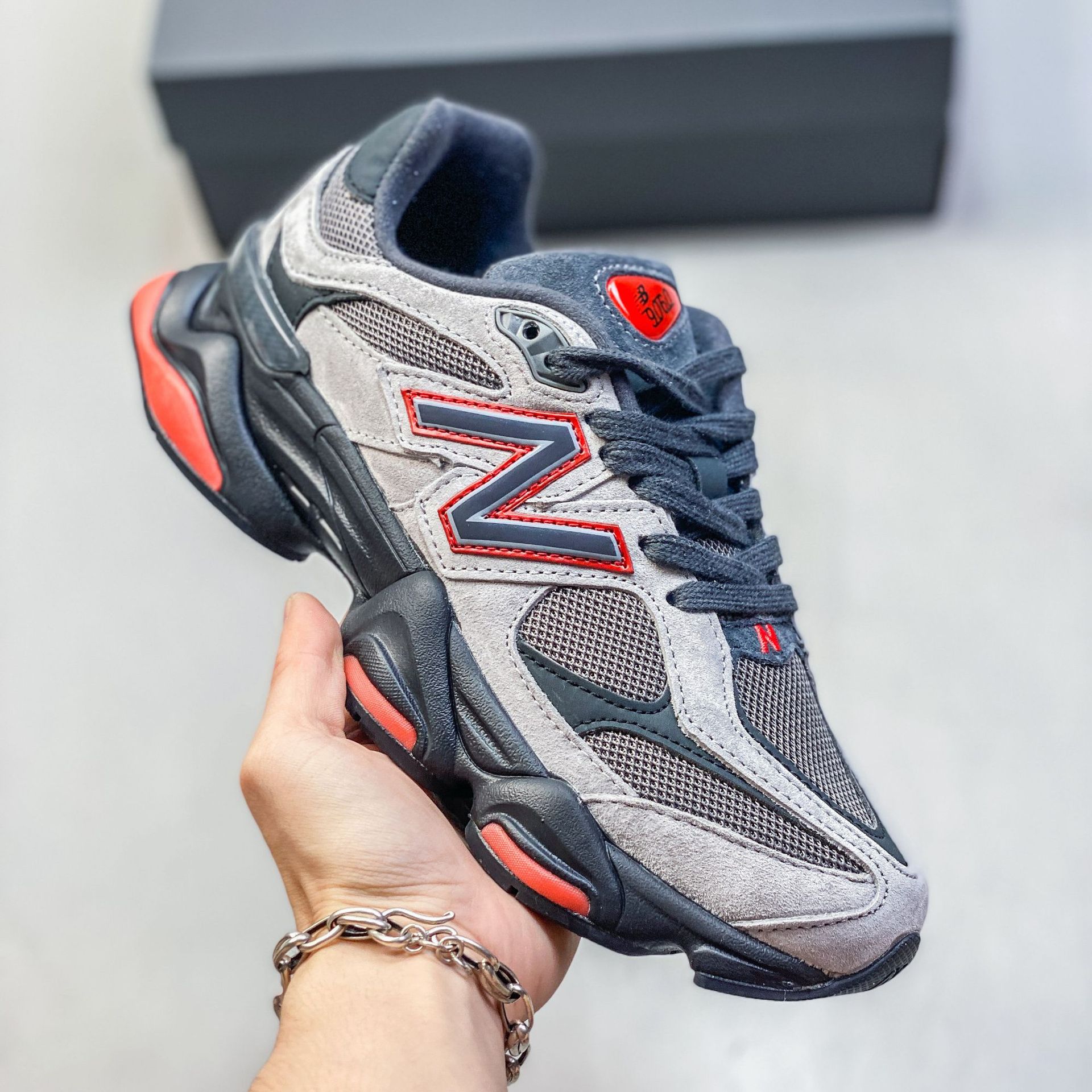 Pure original NB9060 retrógrado zapatos de zapatos de papá cómodos de amortiguación universal para hombres y mujeres zapatos deportivos de viaje y ocio