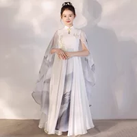 Конкурс чтения для девочек в костюмах Guzheng Летний хор танцевальный костюм в китайском стиле эрху пипа