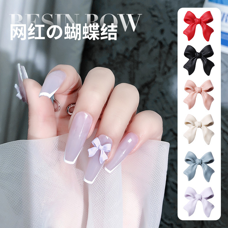 Red arco rojo joyas de manicura 2021 nuevo libro rojo tridimensional estilo japonés uñas accesorios de decoración de la caja del teléfono