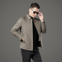 一件代发秋冬季高端男士棉服茄克中老年商务干部百搭休闲夹克外套