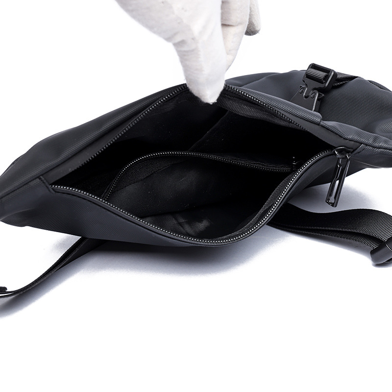 Bolso de pecho para hombre de gran capacidad 2024 nueva moda casual película impermeable bolso diagonal hombro pequeño mochila de viaje marea