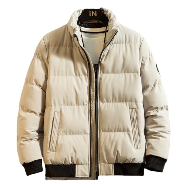 Invierno nueva chaqueta corta de algodón acolchado de los hombres jóvenes de estilo coreano SLIM-Fit casual collar a prueba de viento engrosada abrigo más tamaño ropa de hombre