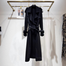 2025年早秋新款南油D家韩系简约风重工小众腰带搭配长款风衣外套