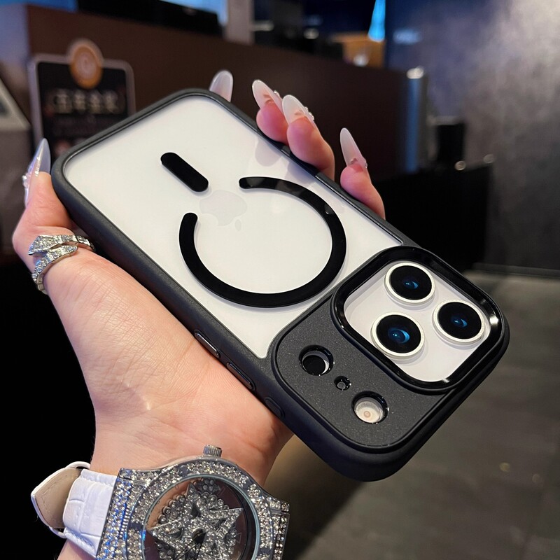 新款适用iPhone17promax手机壳金盾磁吸苹果16金属按键防摔保护套|undefined