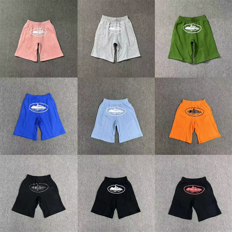 Corteiz American Street Style Printed Shorts Alcatraz Summer Loose Five-Point Shorts Unisex Sports Casual Sweatpants
