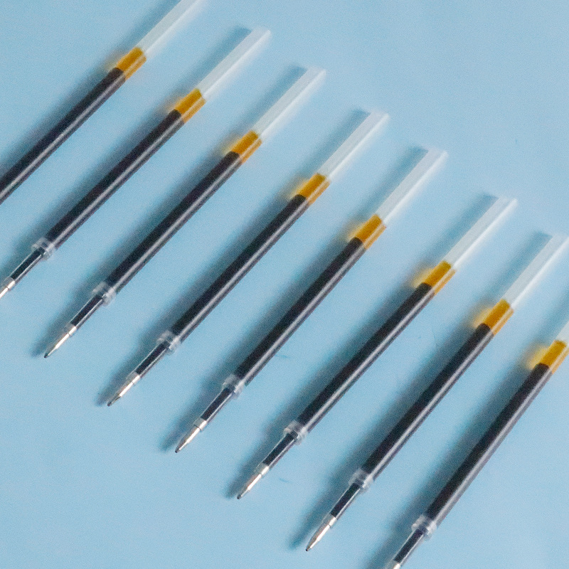 Black erasable pen tip with push-button tip