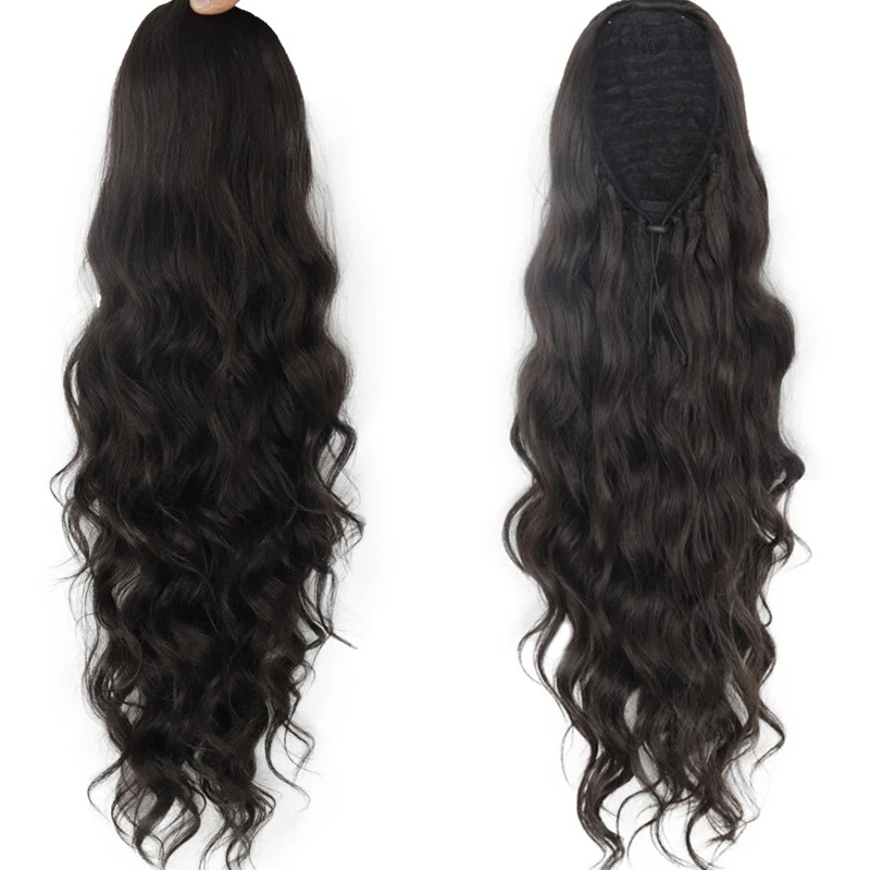 Perucas europeas y americanas de moda de caballo ondulado largo cabello ondulado damas de fibra química de caballo