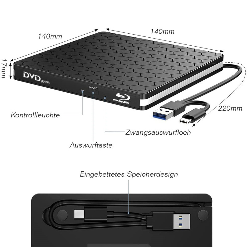 ブルーレイバーニング光学ドライブノートブック外部ブルーレイディスクプレーヤーデスクトップコンピュータブルーレイバーナー読み取りおよび書き込みBD|undefined