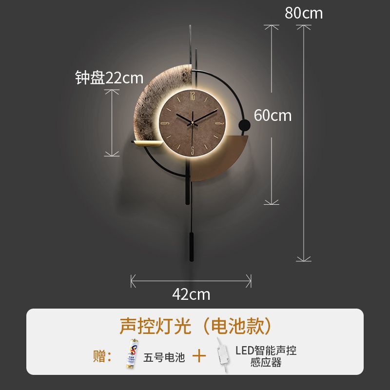 Reloj de pared de sala de estar moderno y simple TV pared de fondo decoración de pared