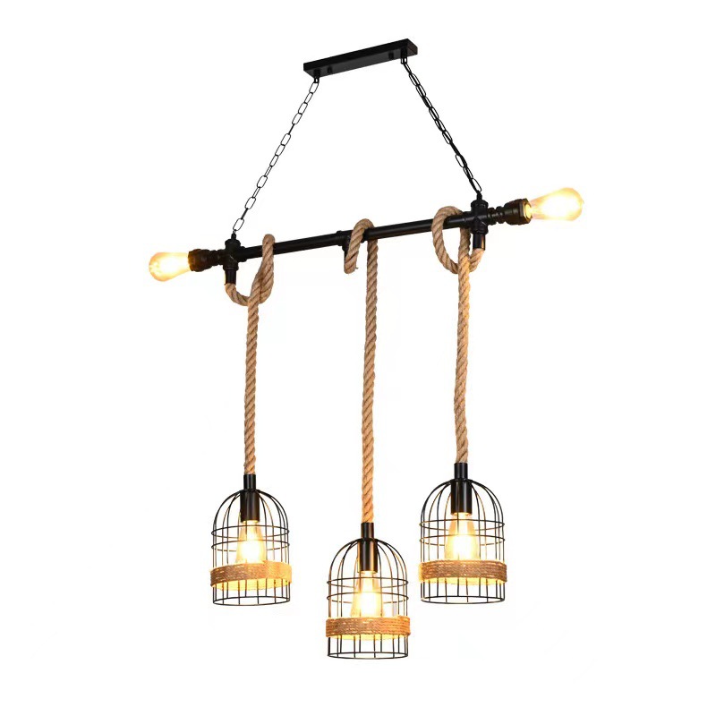 Lámpara de viento industrial retro bar de hierro forjado restaurante cafetería mesa de comedor lámpara de escritorio de la personalidad creativa tubería lámpara de caña