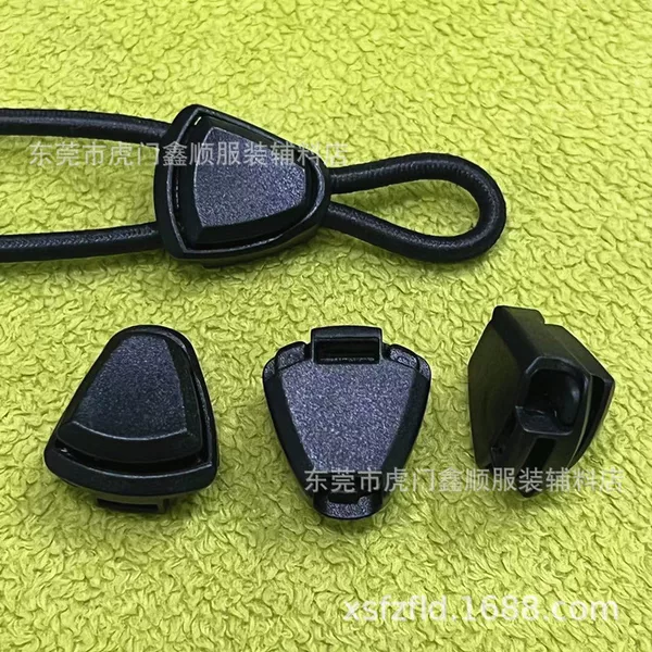 Manufacturer's Spot Elastic Rope Adjustment Buckle Double Hole Rope Buckle Webbing Shrinkable Rubber Buckle Sports Shoes Plastic Buckle Triangle Buckle